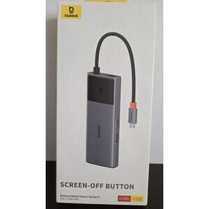 6in1 USB-HUB Metal Gleam Series II USB-A/USB-C/USB-C PD/HDMI/RJ45 in Schwarz